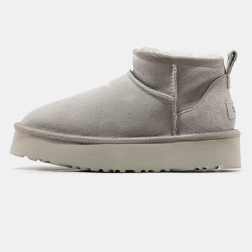 Уггі UGG Ultra Mini Platform Light Grey 13616-Сірий-36 фото