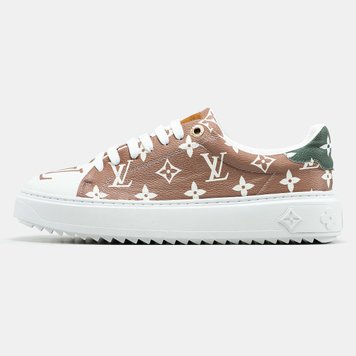 Кросівки Louis Vuitton Trainer Time Out Monogram Blanc 16818-Мультиколір-36 фото